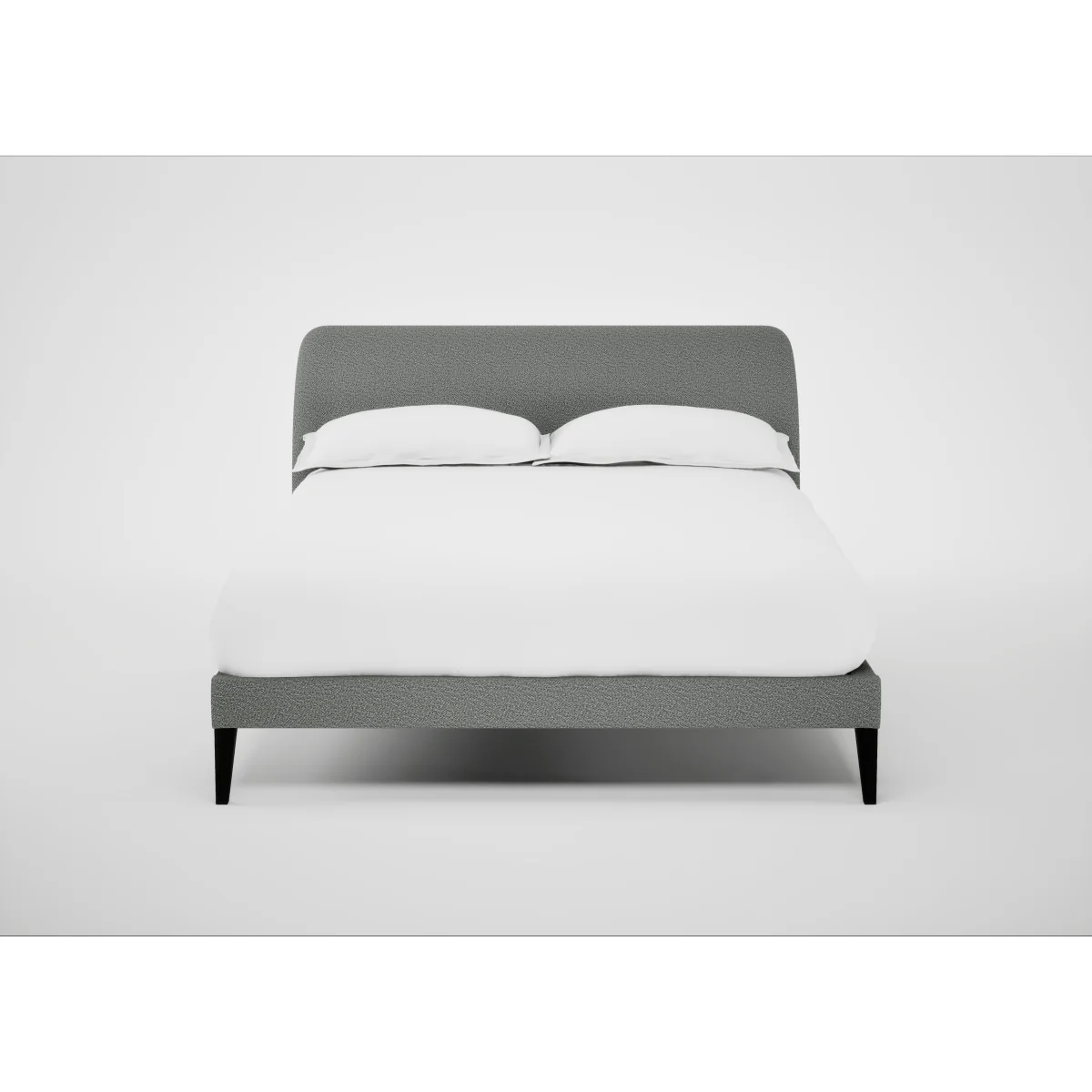 Heal's Wallis Bed Double Boucle Steel Black Painted Oak Feet – image 2