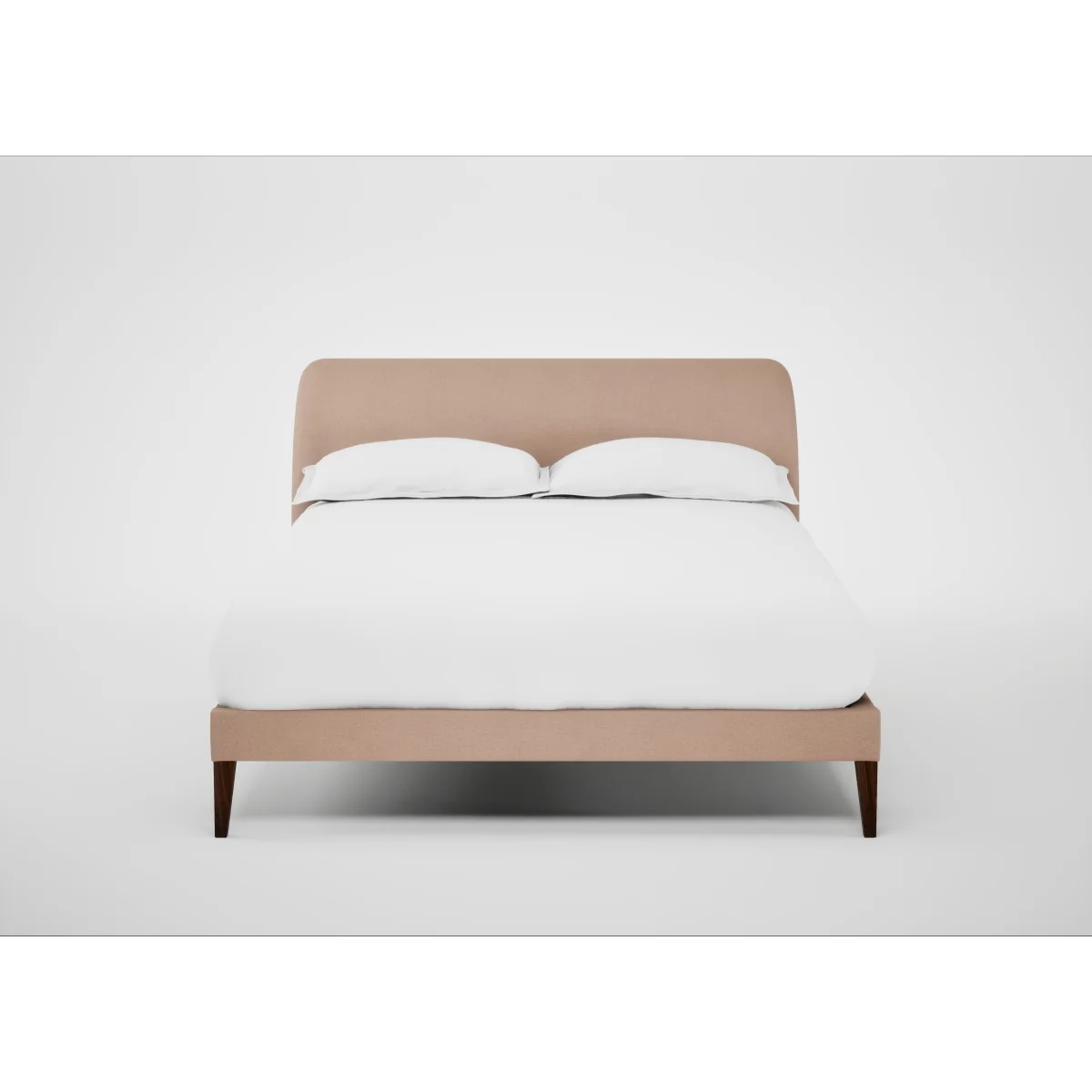 Heal's Wallis Bed Double Smart Velvet Forest Natural Oak Feet – image 8