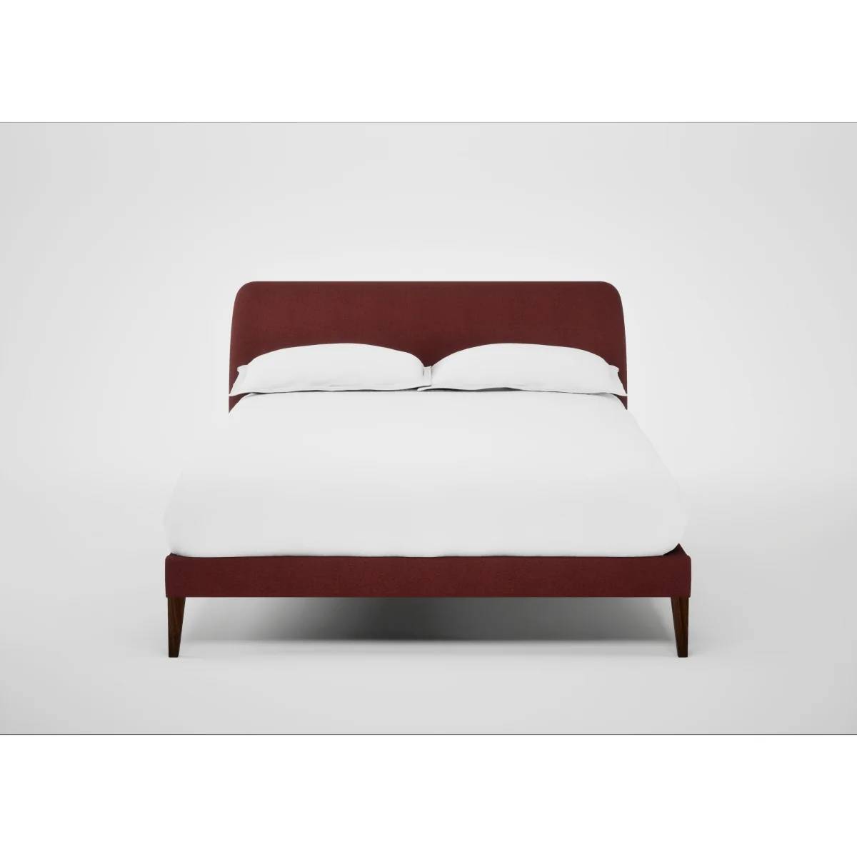 Heal's Wallis Bed Double Smart Velvet Forest Natural Oak Feet – image 10