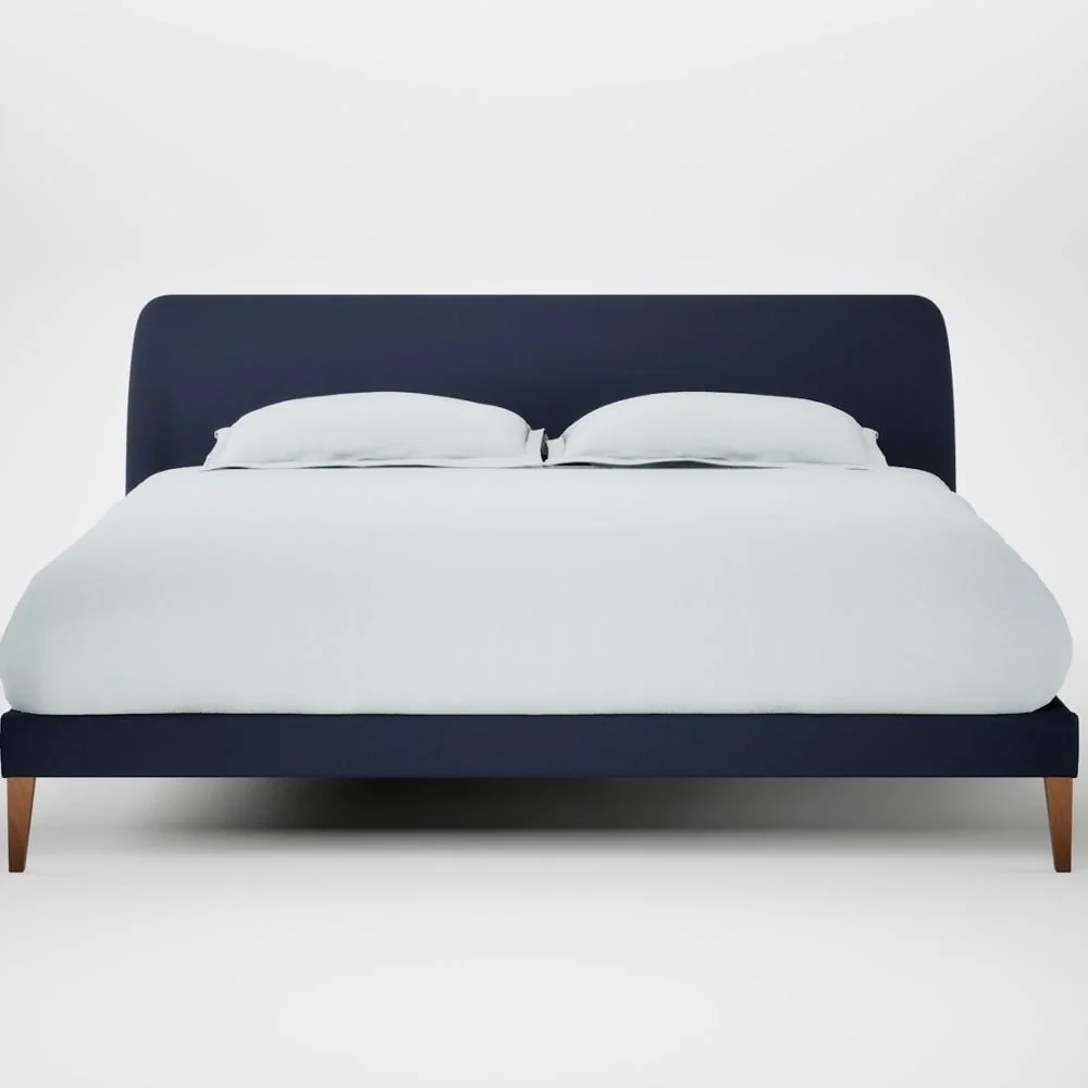 Heal's Wallis Bed Super King Smart Cotton Linen Indigo Natural Feet – image 1
