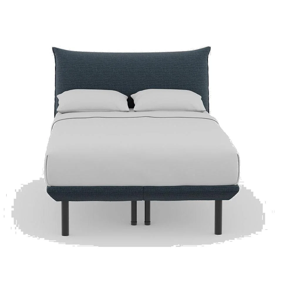 Heal's Aria Bed Double Siena Cotton Deep Sea Slats Black Feet