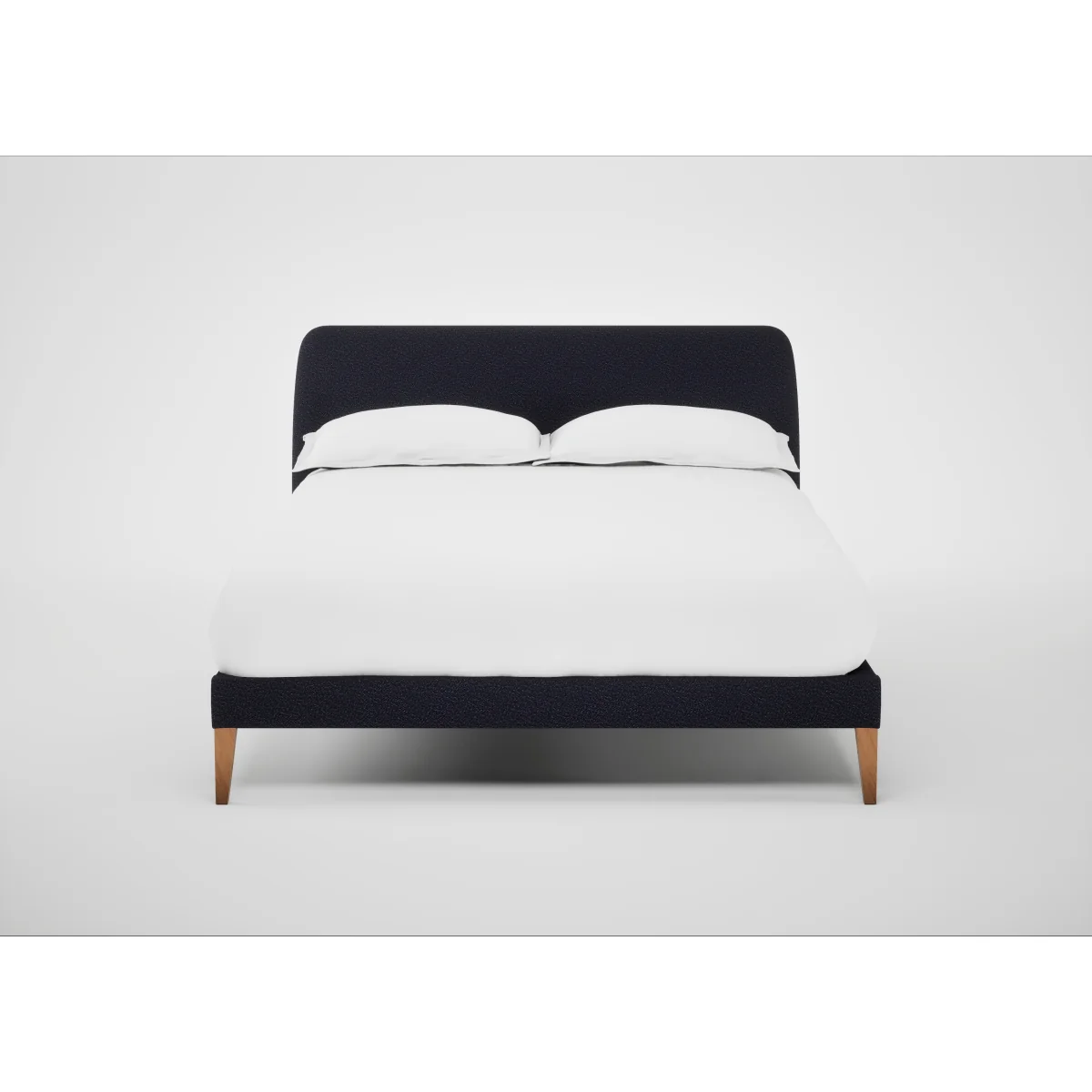 Heal's Wallis Bed Double Boucle Indigo Natural Oak Feet – image 2