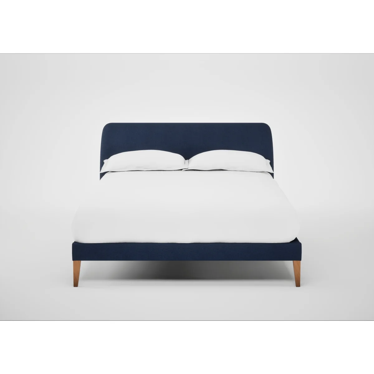 Heal's Wallis Bed Double Boucle Indigo Natural Oak Feet – image 8