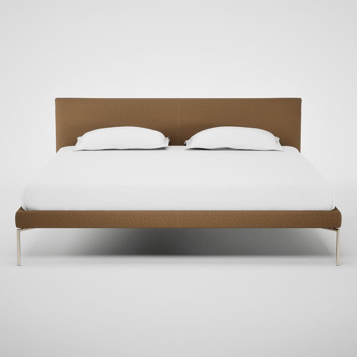 Heal's Matera Bed Super King Siena Cotton Clay Stainless Steel Foot – image 1