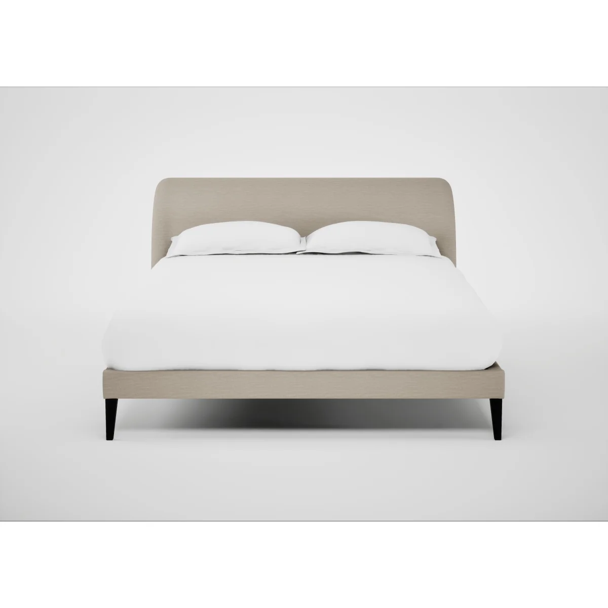 Heal's Wallis Bed King Broad Weave Putty Black Feet – image 2