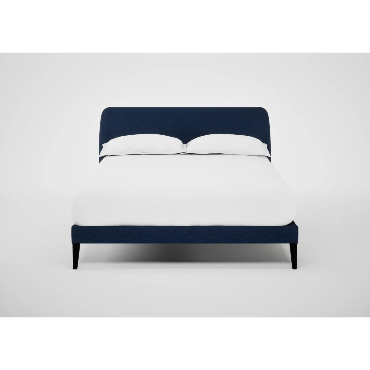 Heal's Wallis Bed Double Broad Weave Lagoon Black Feet – image 2
