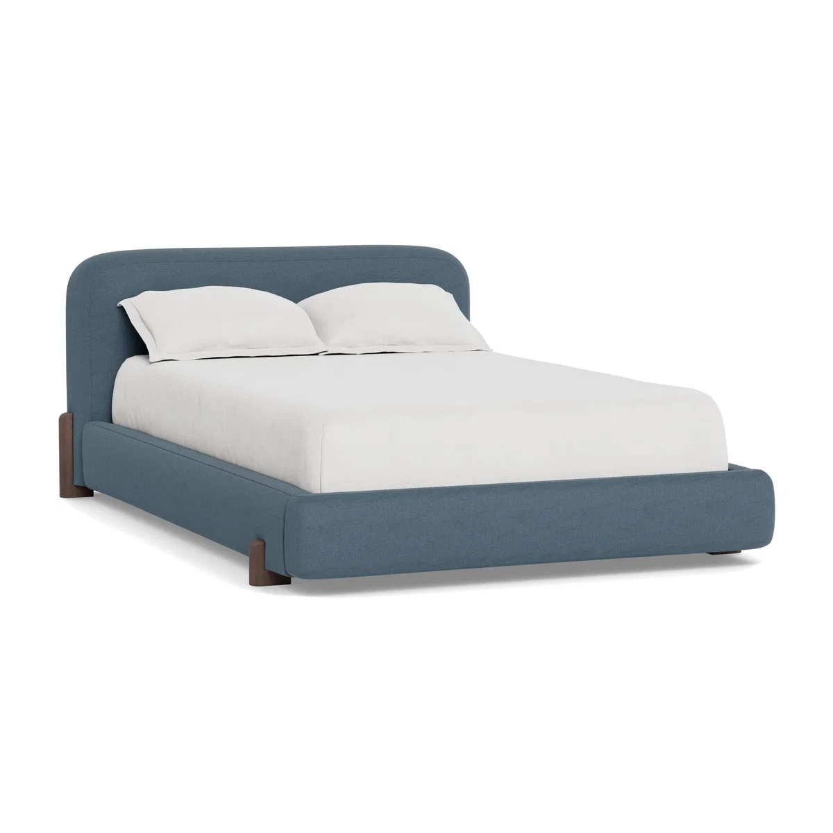 Heal's Nuvola Double Bed Capelo Linen-Cotton Mineral Black Painted Feet – image 1