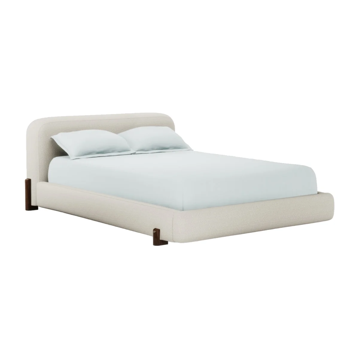 Heal's Nuvola King Bed Brushed Cotton Pine Natural Oak Feet – image 1