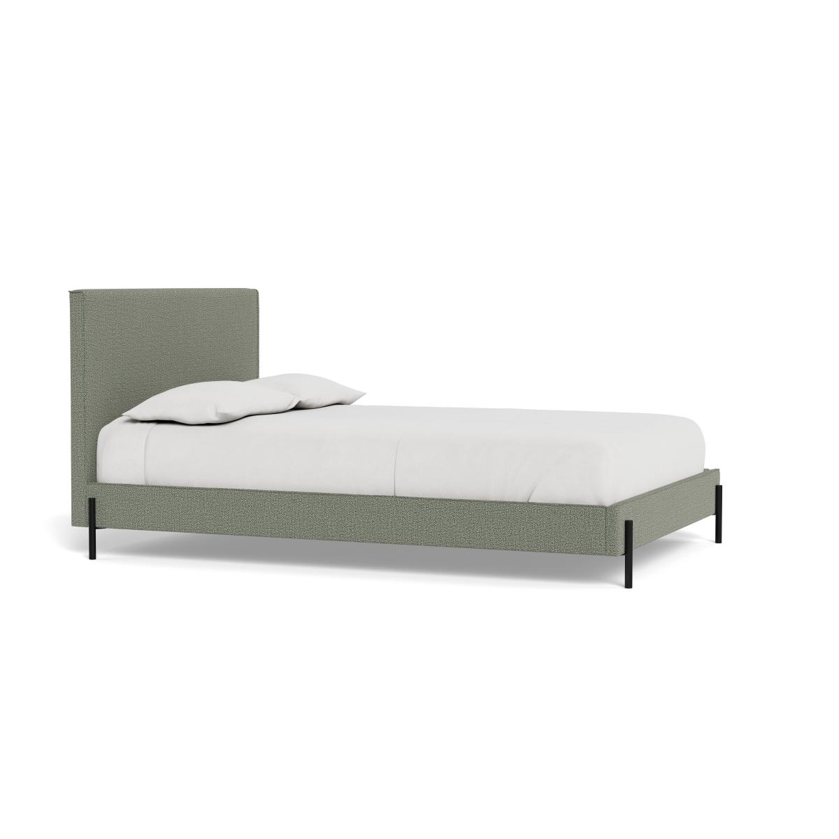 Heal's Tortona Double Bed Boucle Tweed Lapis Black Feet – image 2