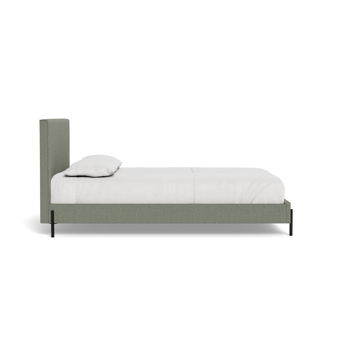 Heal's Tortona Double Bed Boucle Tweed Lapis Black Feet – image 3
