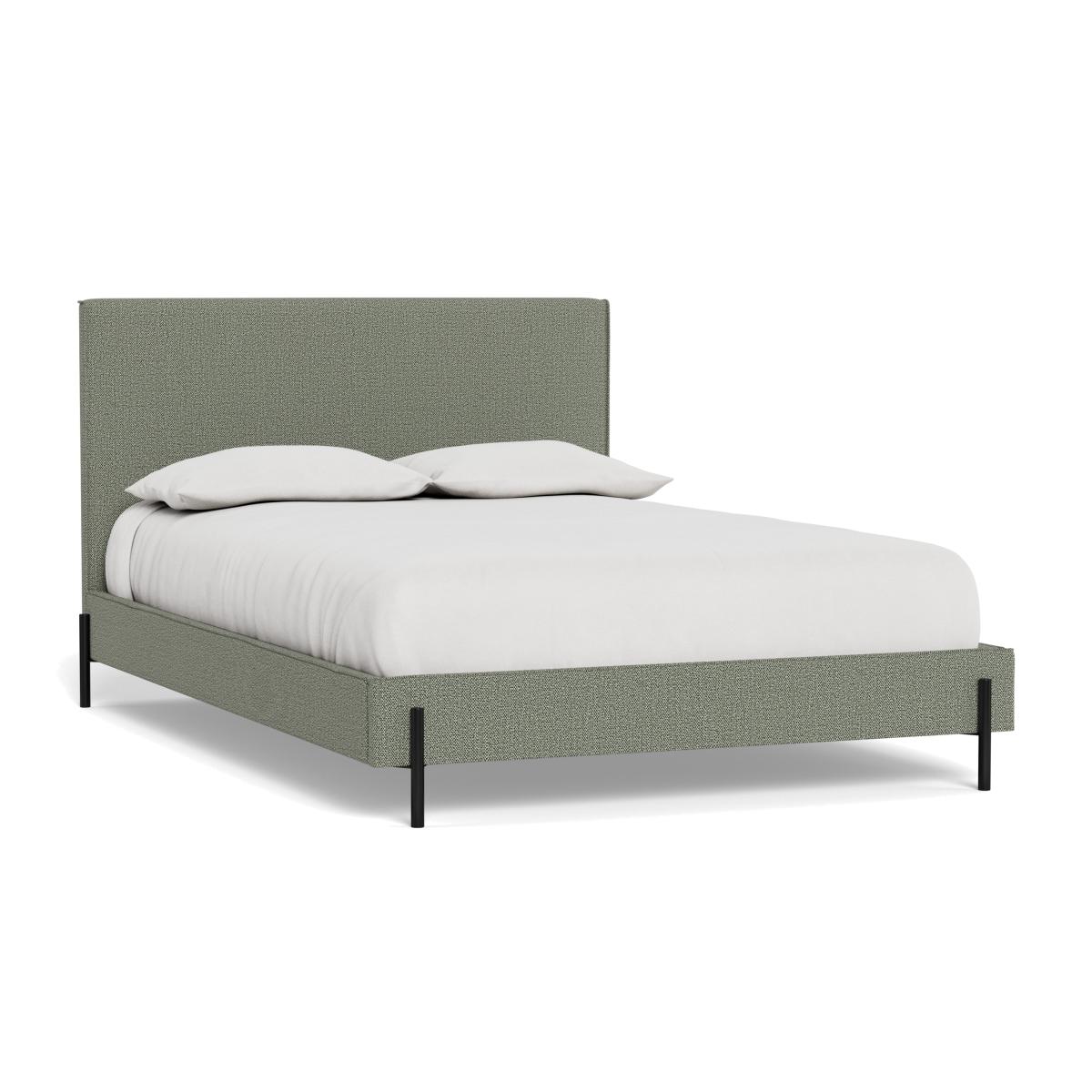 Heal's Tortona Double Bed Boucle Tweed Lapis Black Feet – image 1