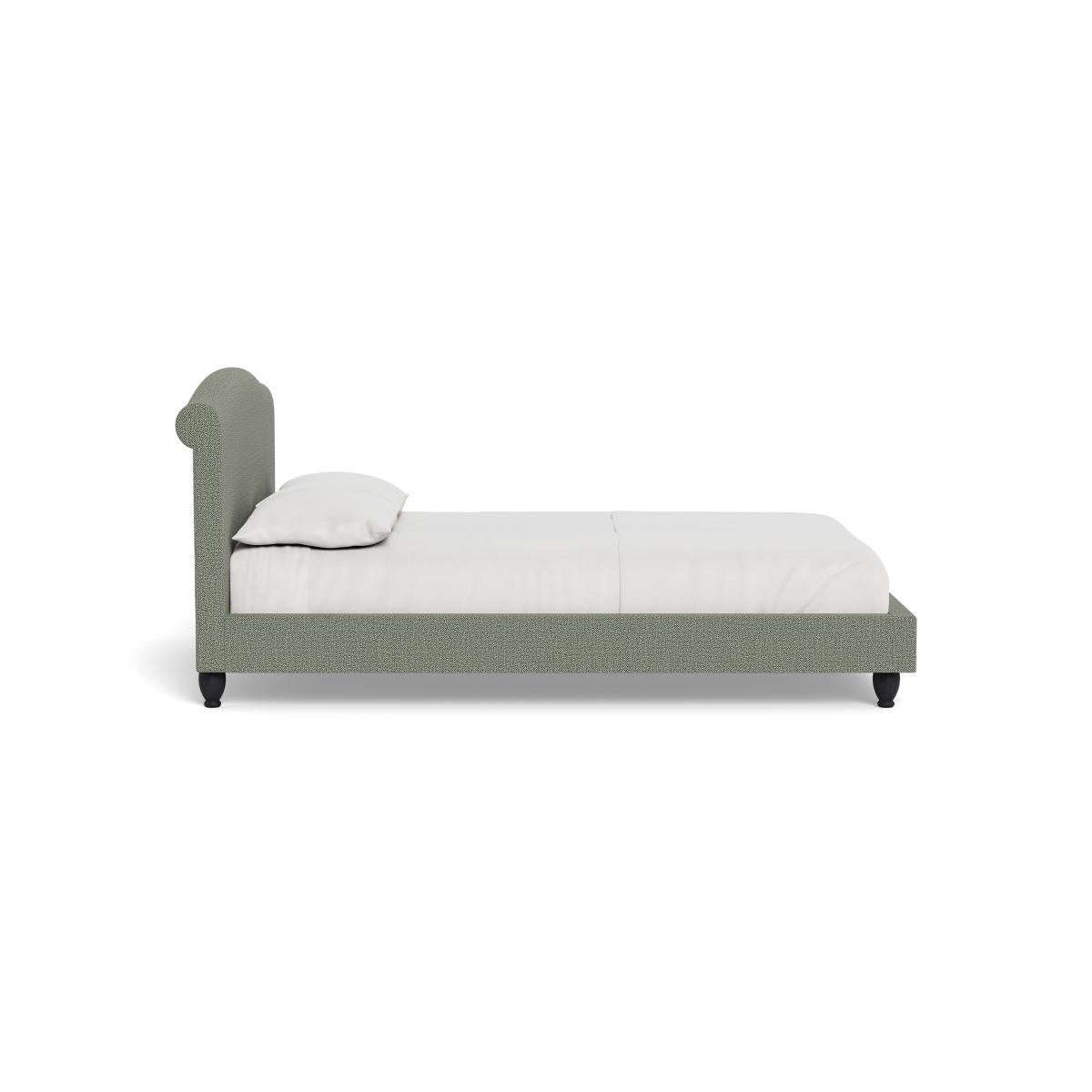 Heal's Devon King Bed Boucle Tweed Lapis Black Beech Feet – image 3