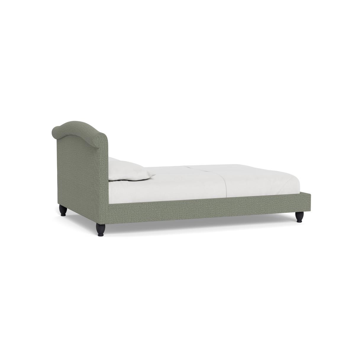 Heal's Devon King Bed Boucle Tweed Lapis Black Beech Feet – image 4