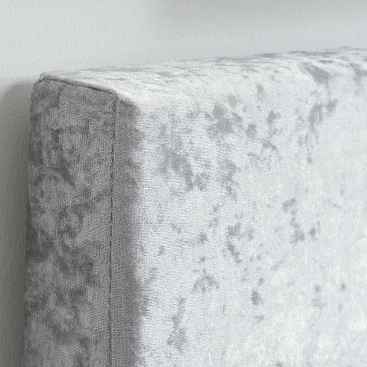 Bradwell Crushed Velvet King Bed Frame - Steel – image 3