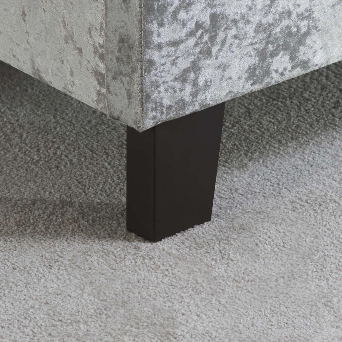 Bradwell Crushed Velvet King Bed Frame - Steel – image 5