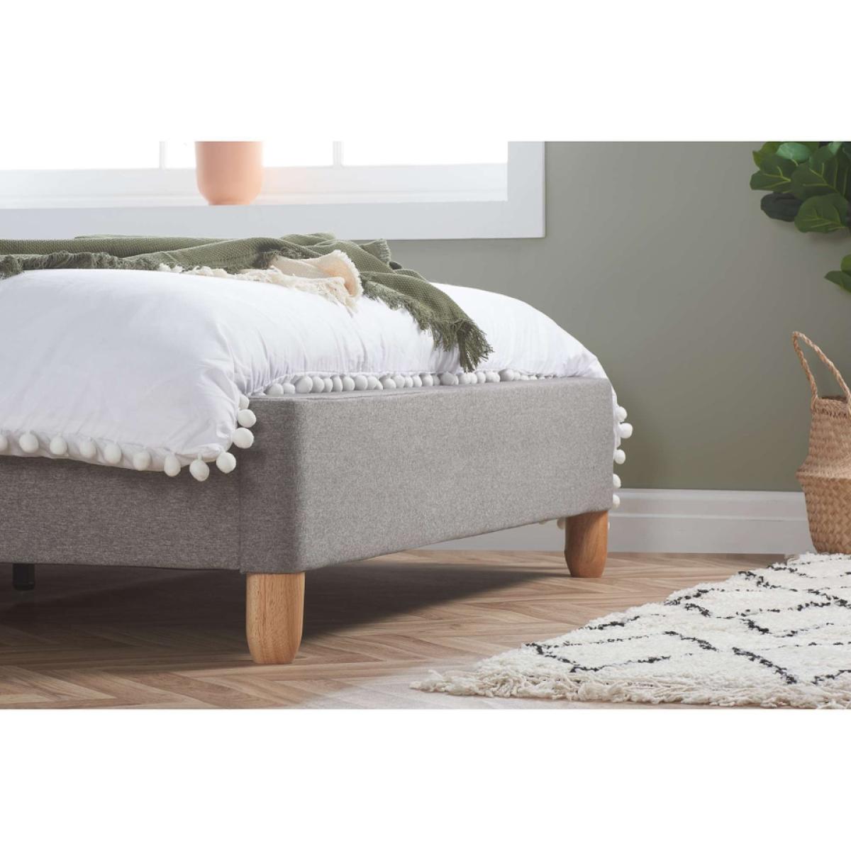 Stockholm Button Headboard King Bed Frame - Grey – image 5
