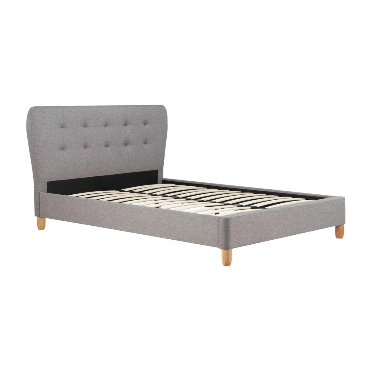 Stockholm Button Headboard King Bed Frame - Grey – image 1
