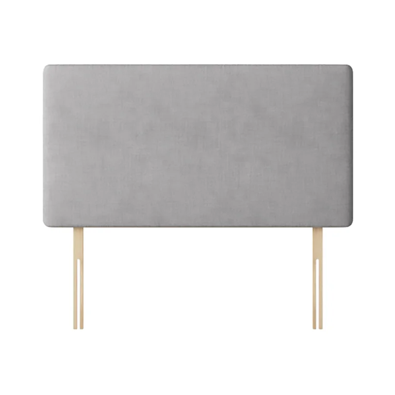 Cornell - Small Single - Plain Headboard - Light Grey - Fabric - 2ft6 - Happy Beds