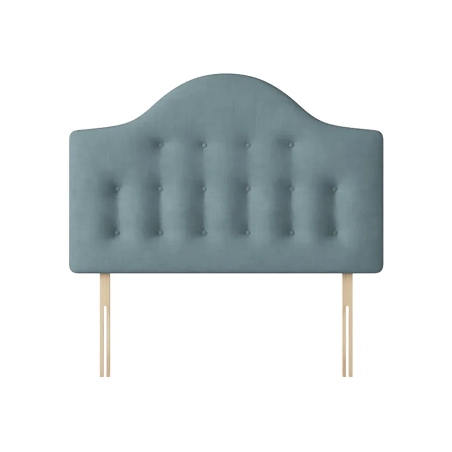 Victor - King Size - Buttoned Headboard - Duck Egg Blue - Fabric - 5ft - Happy Beds