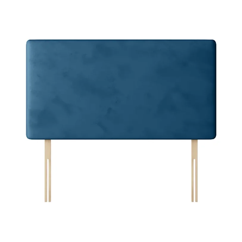 Cornell - Super King Size - Plain Headboard - Blue - Velvet - 6ft - Happy Beds