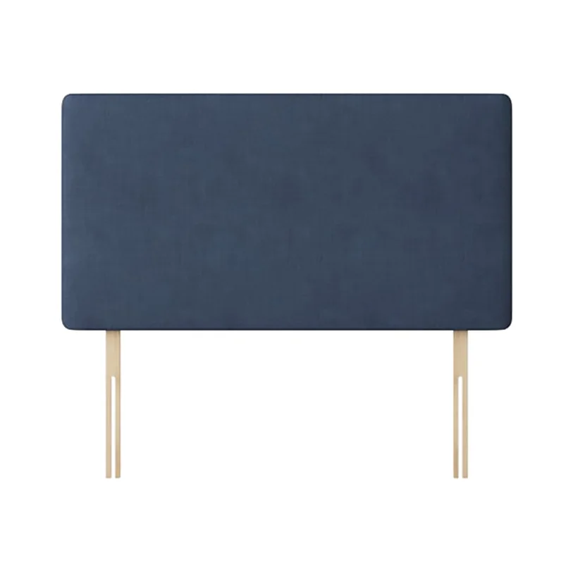 Cornell - Super King Size - Plain Headboard - Dark Blue - Fabric - 6ft - Happy Beds