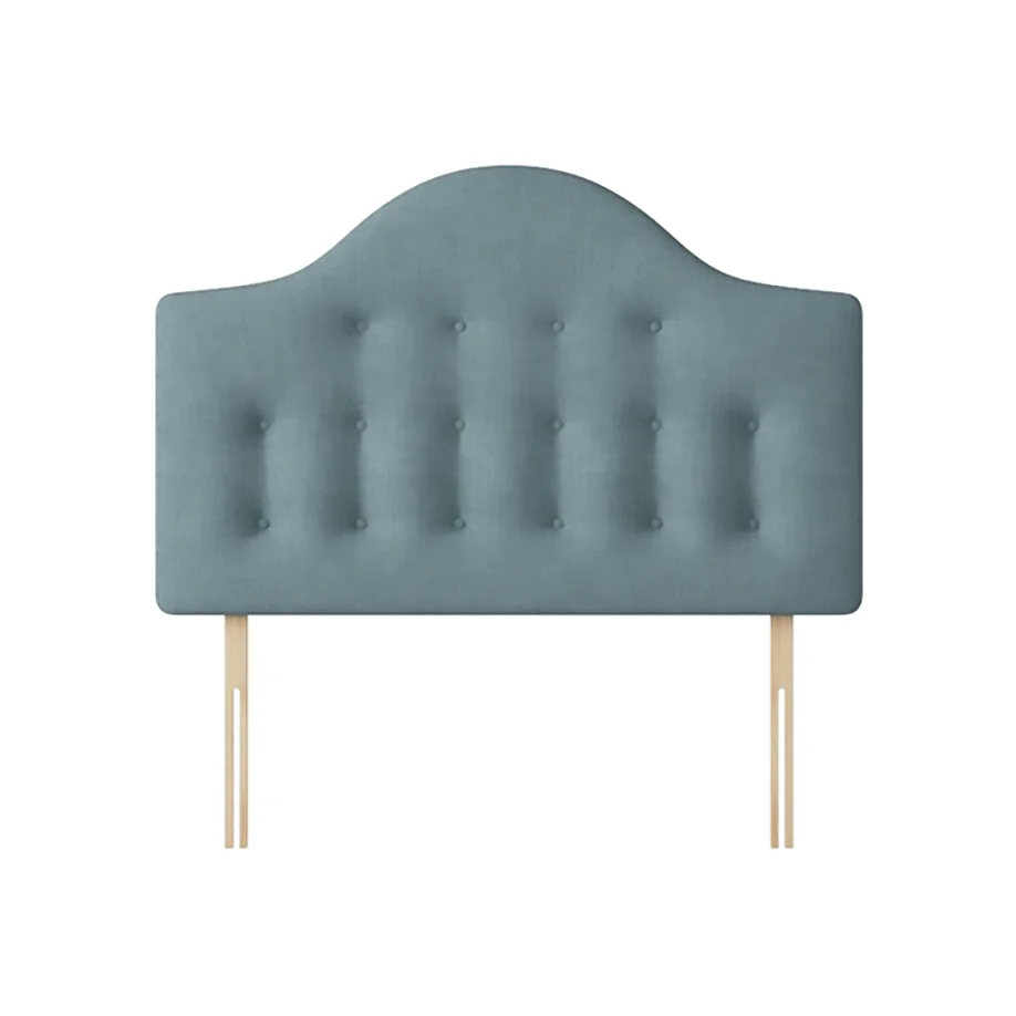 Victor - Single - Buttoned Headboard - Duck Egg Blue - Fabric - 3ft - Happy Beds