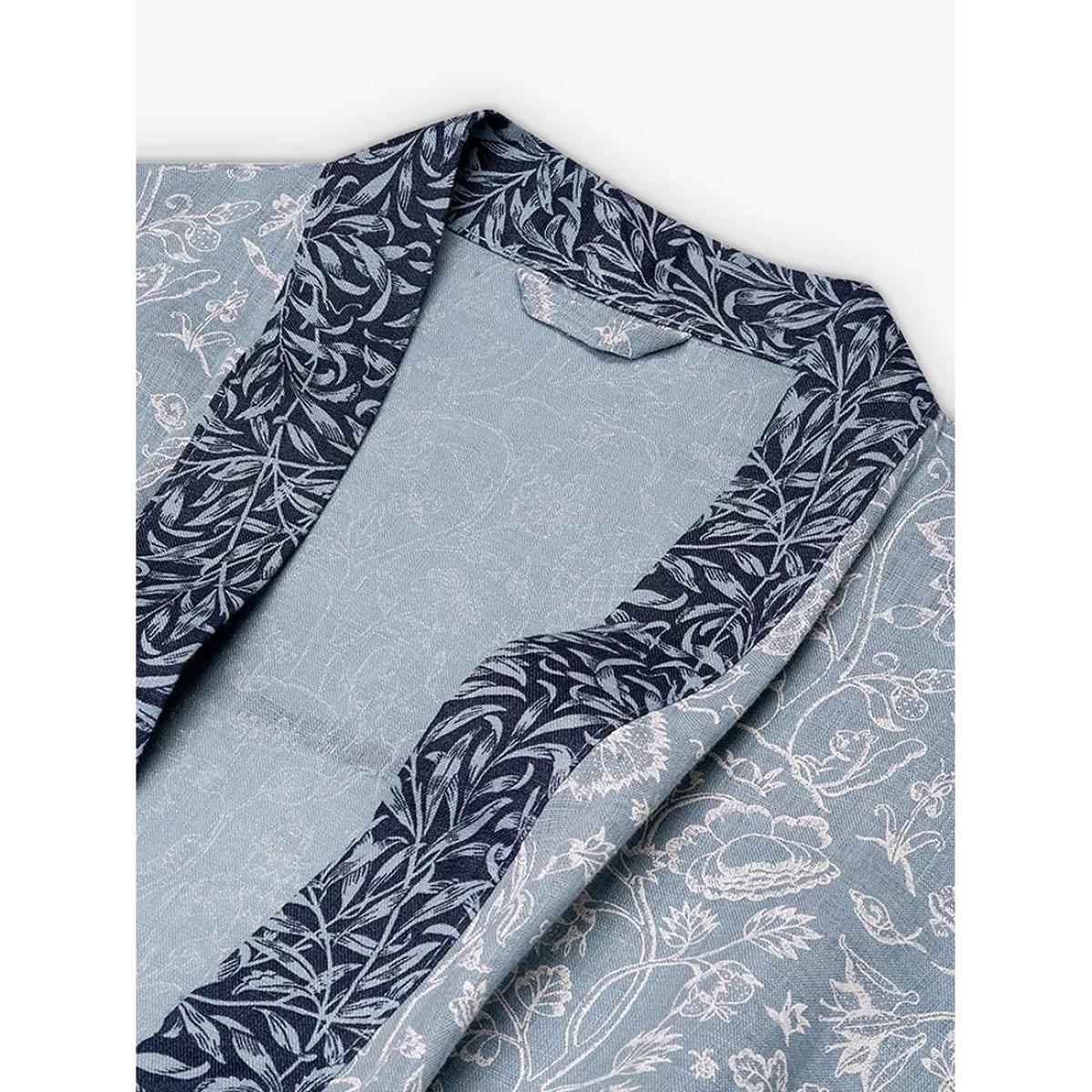 Piglet in Bed Morris & Co. Inky Fingers Linen Robe – image 3