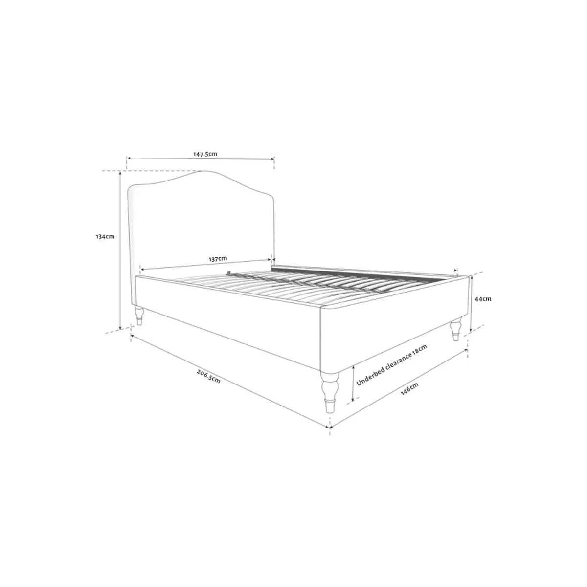 John Lewis Alice Bed Frame, Double – image 8