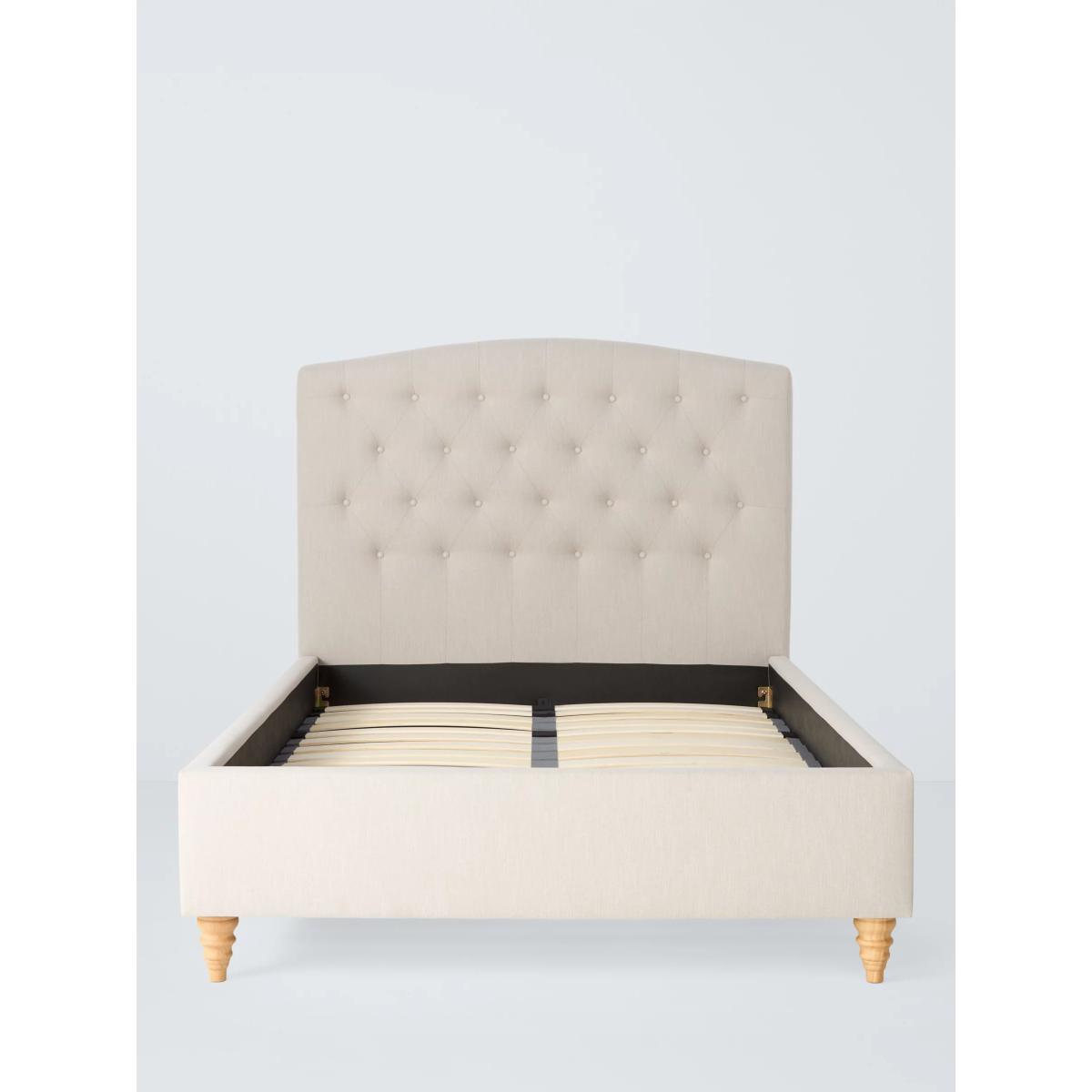 John Lewis Rouen Upholstered Bed Frame, Double, Cotton Effect Beige – image 2