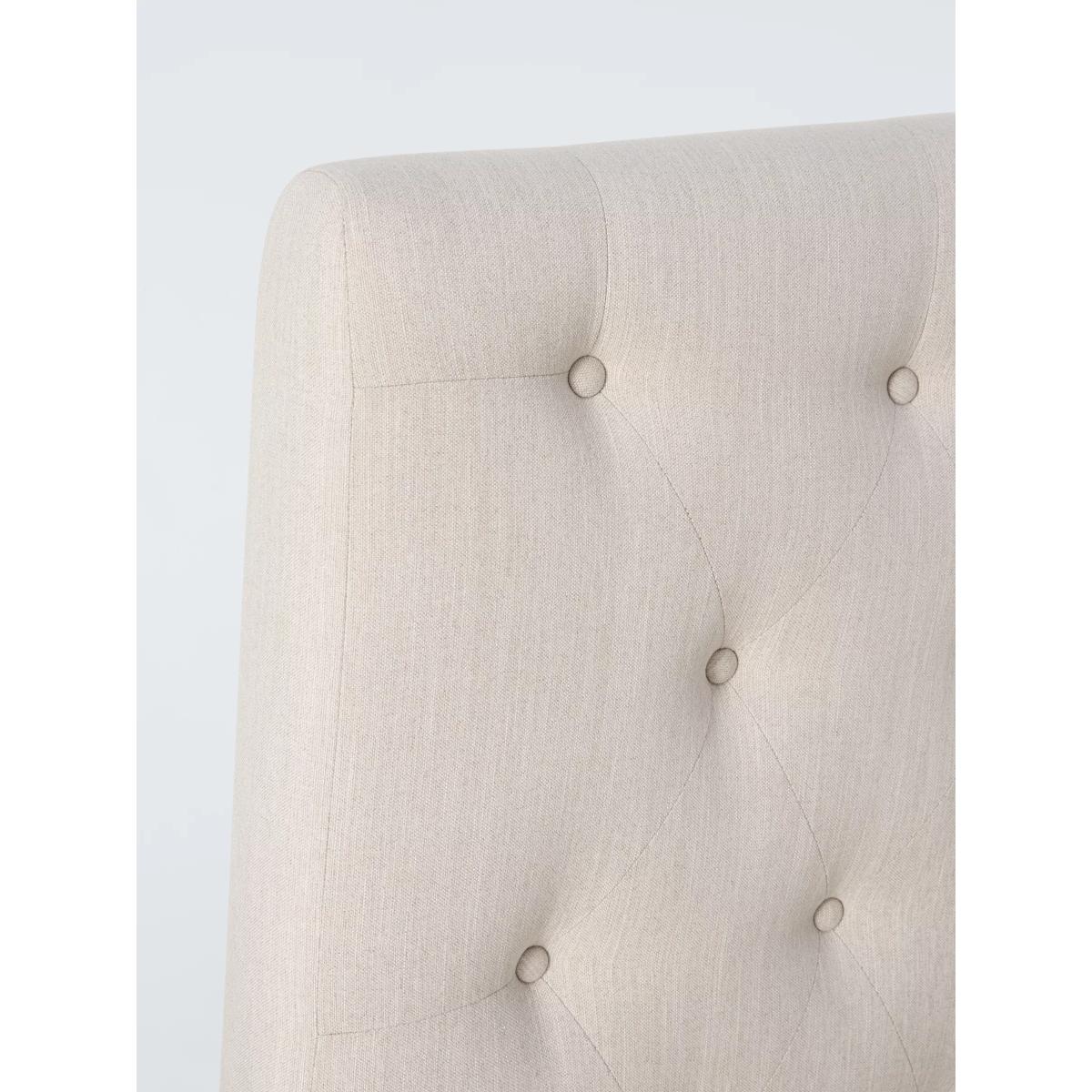 John Lewis Rouen Upholstered Bed Frame, Double, Cotton Effect Beige – image 4