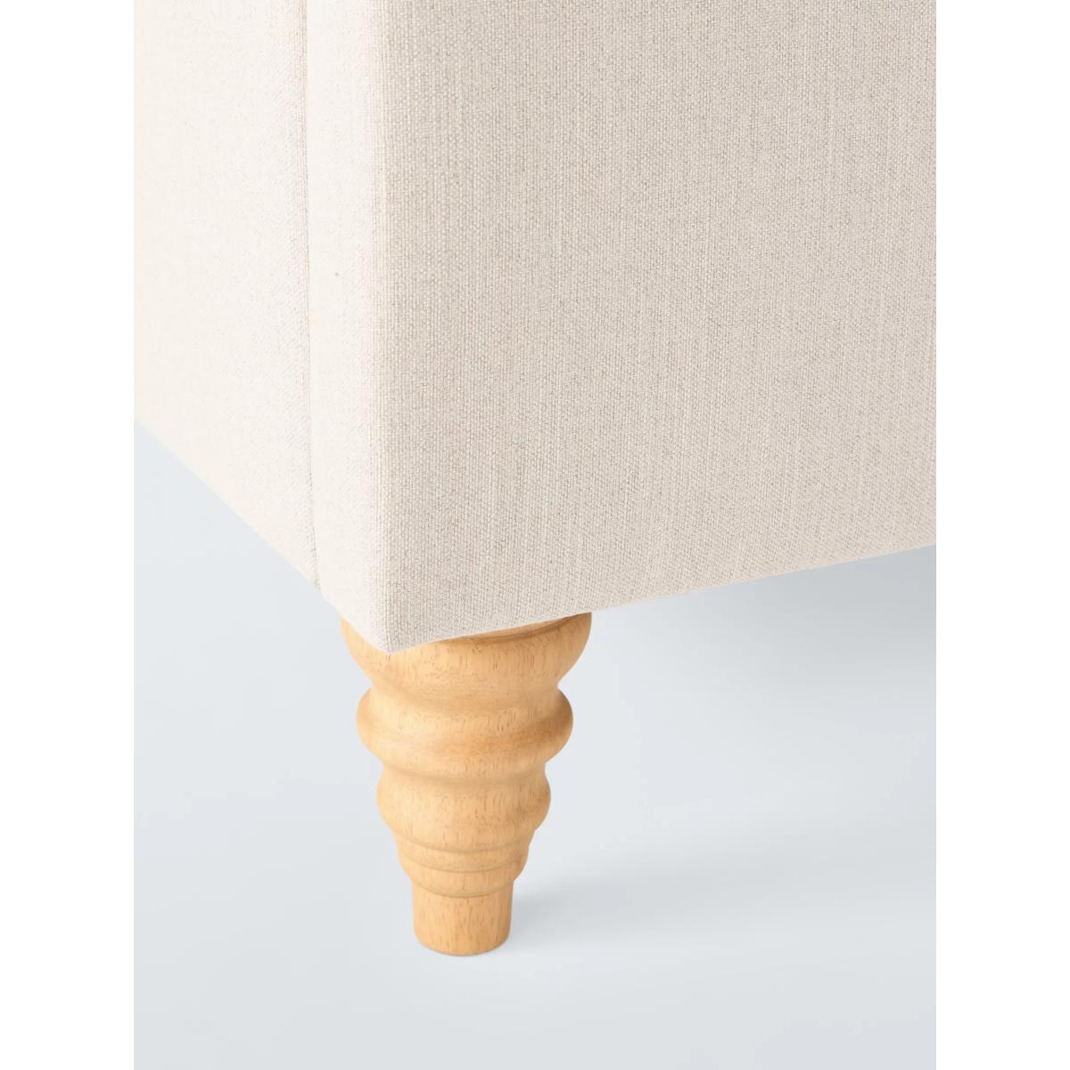 John Lewis Rouen Upholstered Bed Frame, Double, Cotton Effect Beige – image 5