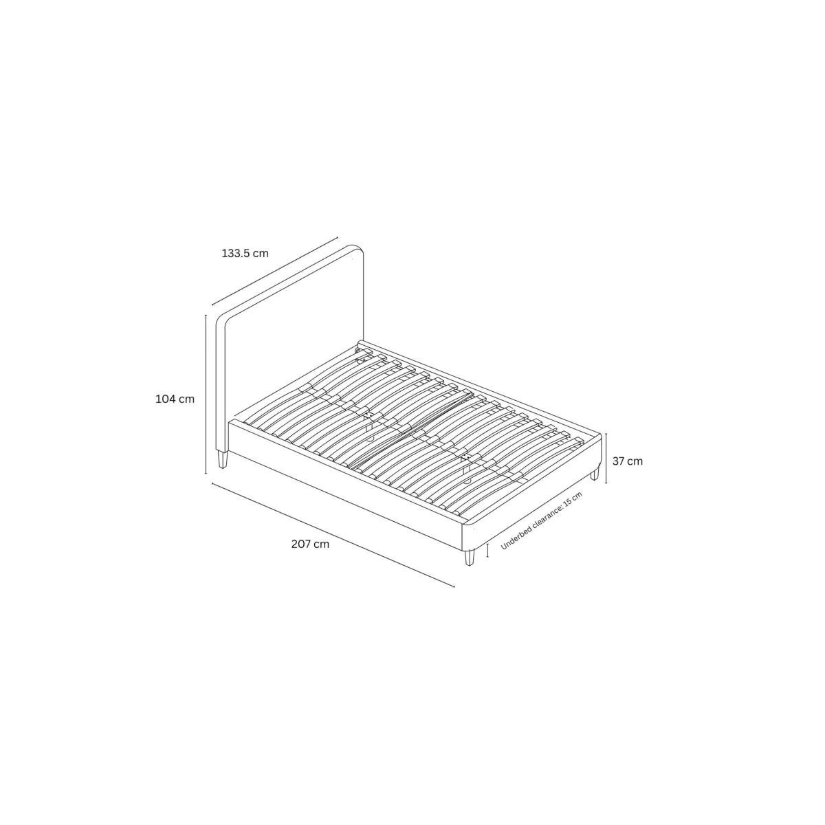 John Lewis ANYDAY Victor Upholstered Bed Frame, Small Double – image 6