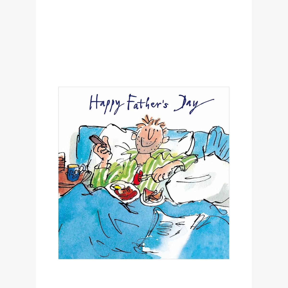Woodmansterne Dad Having Breakfast In Bed Father's Day Card