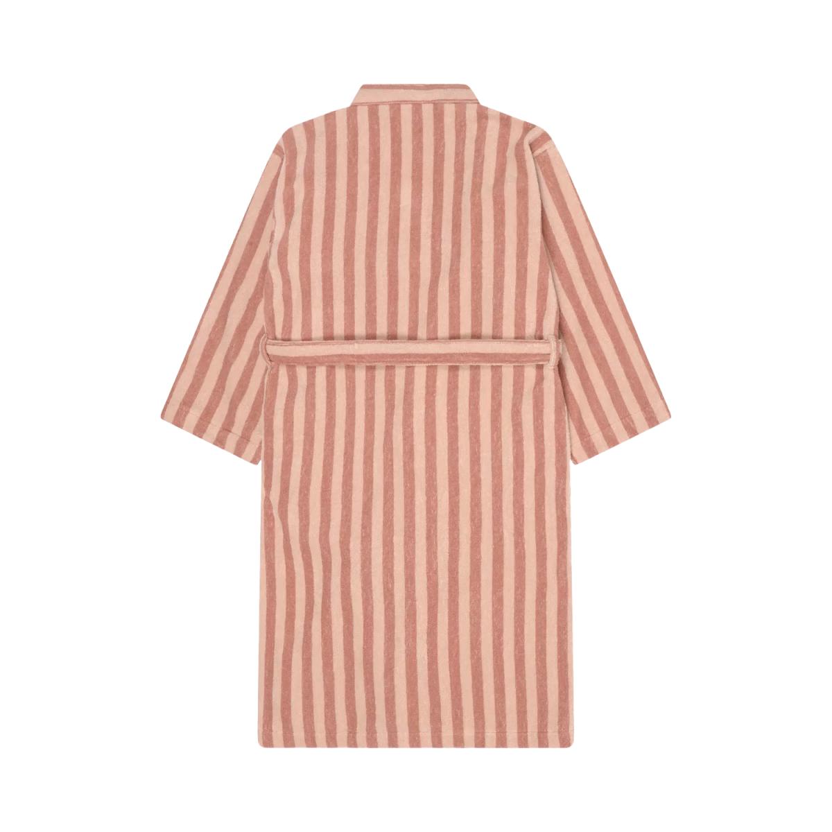 Piglet in Bed Pembroke Stripe Cotton Robe, Sandshell – image 4