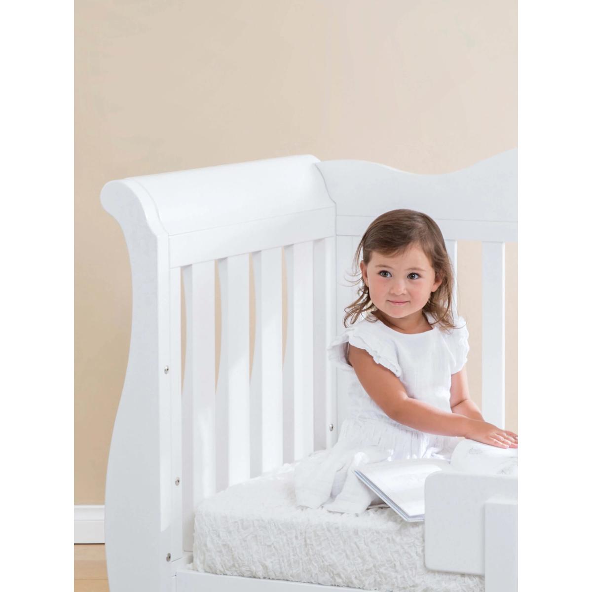 Boori Sleigh Royale Cotbed and Sleigh 3 Drawer Chest, White – image 3