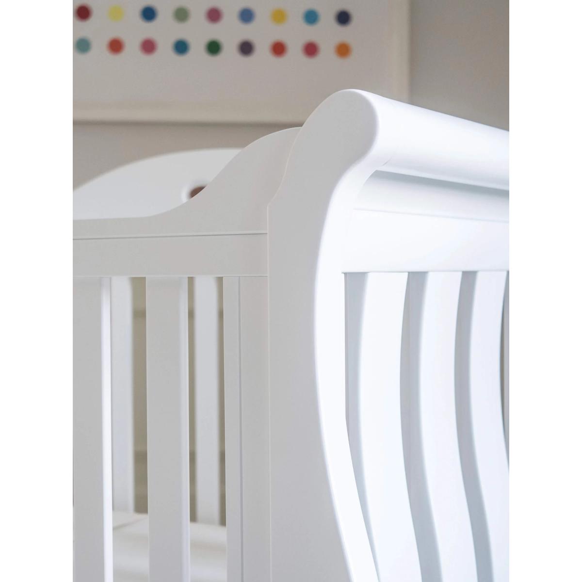 Boori Sleigh Royale Cotbed and Sleigh 3 Drawer Chest, White – image 4