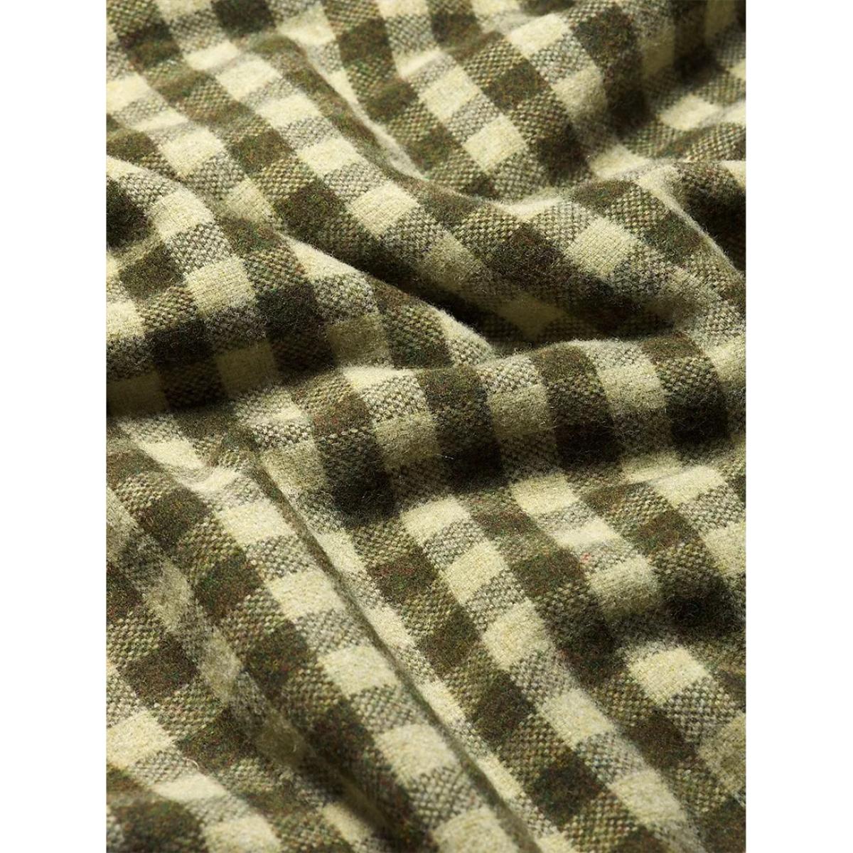 Piglet in Bed Gingham Wool Blanket – image 4