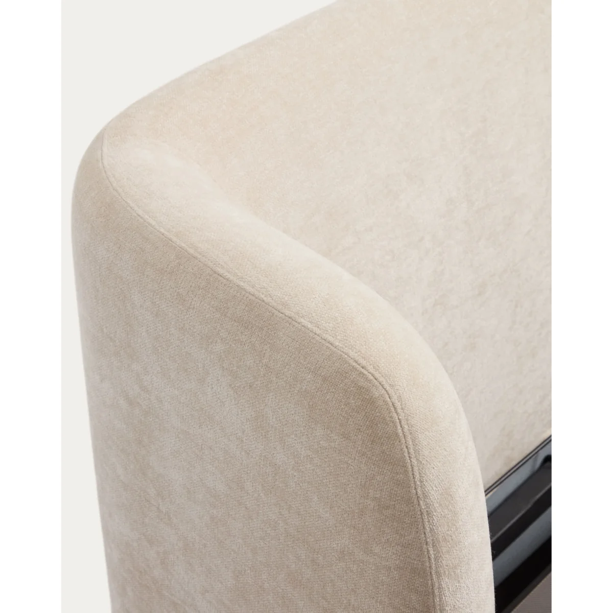 Nerla bed with removable covers and ottoman bed base in beige chenille for a 160 x 200 cm mattress – image 8