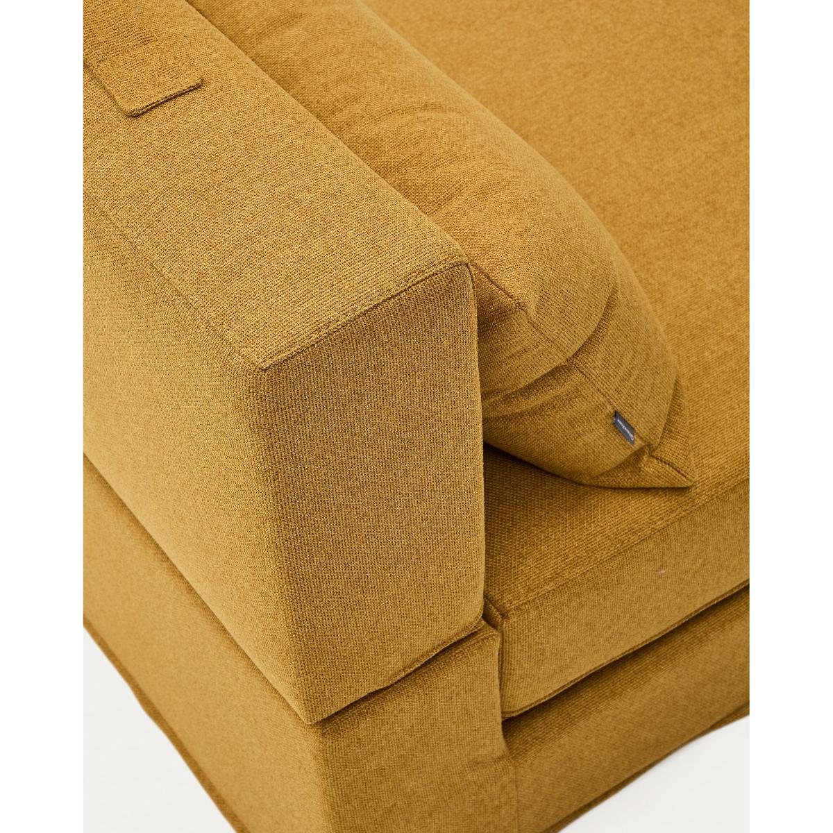 Arty mustard -coloured, convertible pouffe/bed 70 x 89 (200) cm – image 2