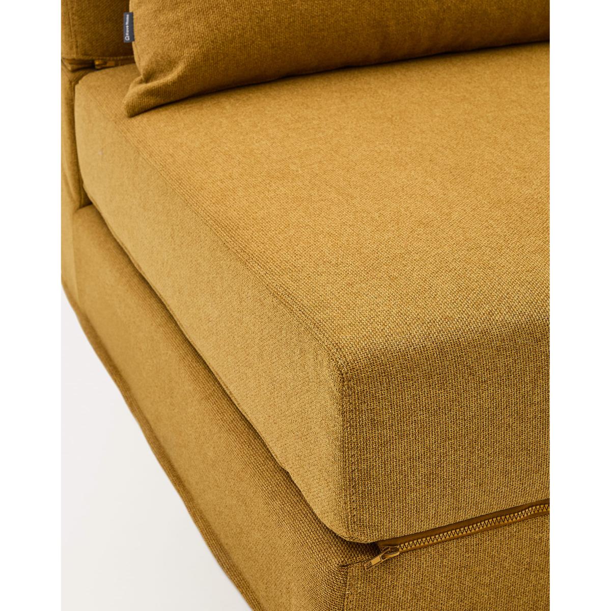 Arty mustard -coloured, convertible pouffe/bed 70 x 89 (200) cm – image 8