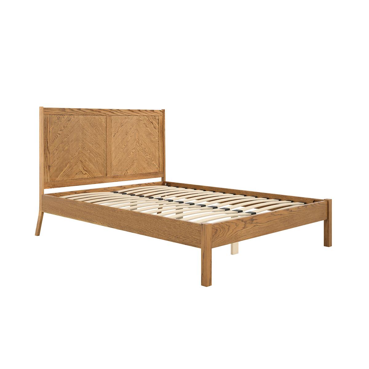 Ayla Rustic Smoked Oak Herringbone Bed – image 3