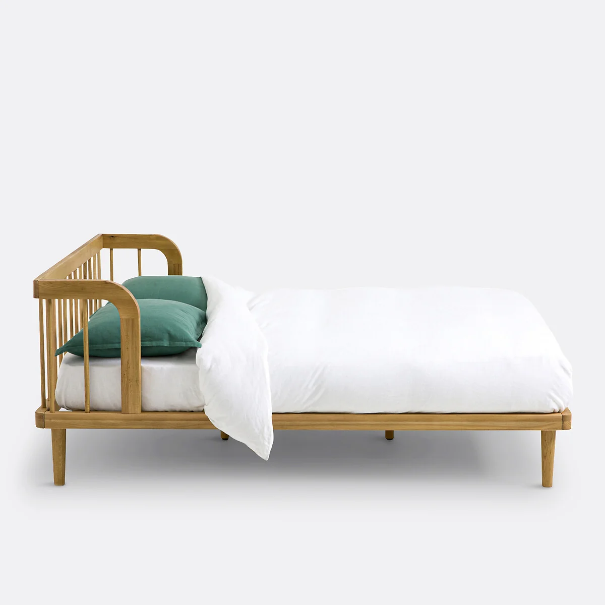 Matea Solid Oak Bed with Bed Base – image 4