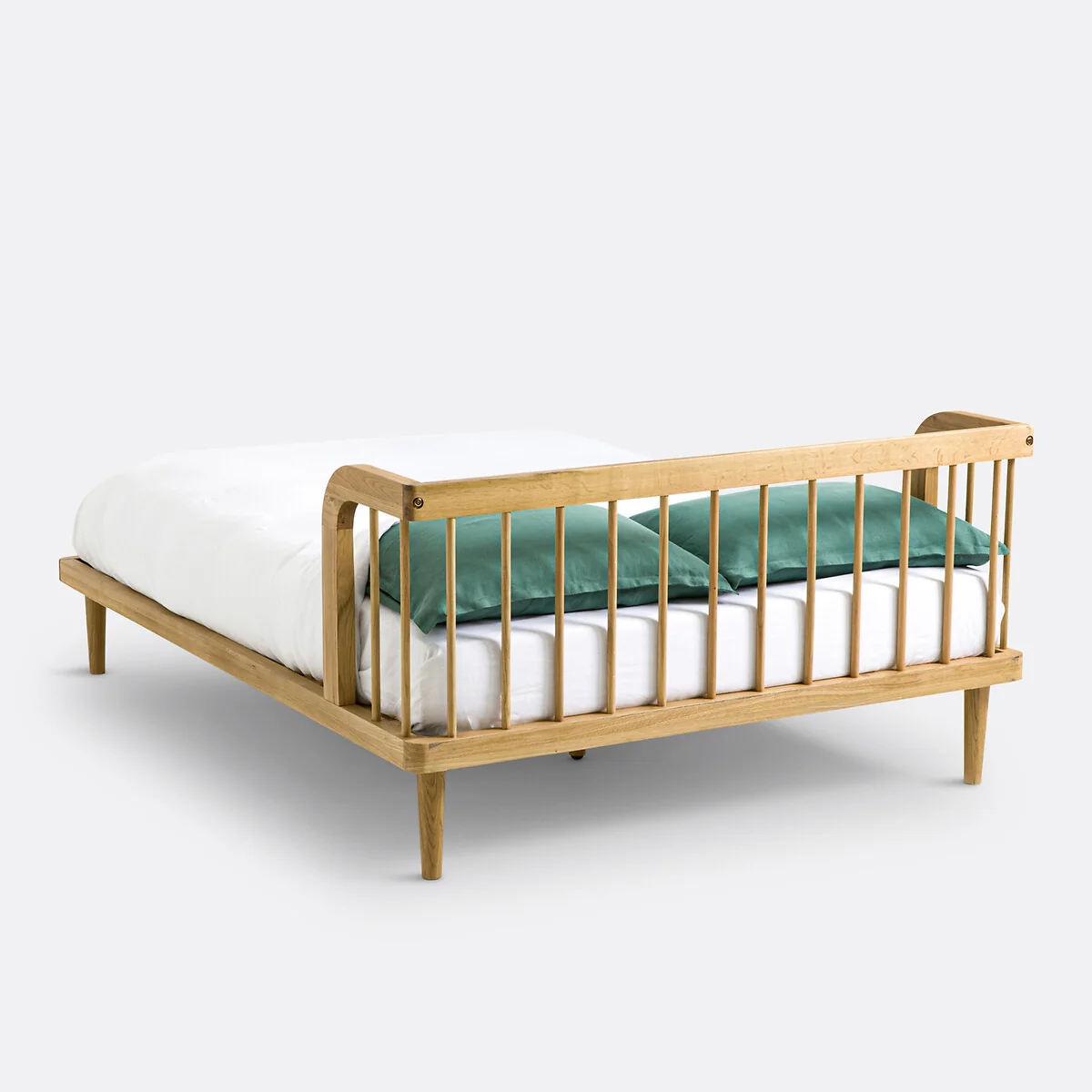 Matea Solid Oak Bed with Bed Base – image 5