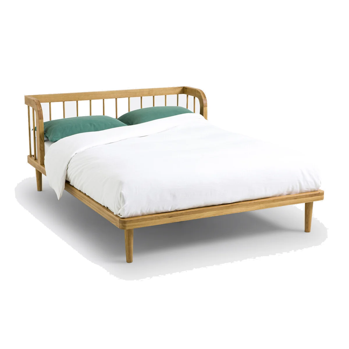 Matea Solid Oak Bed with Bed Base – image 1