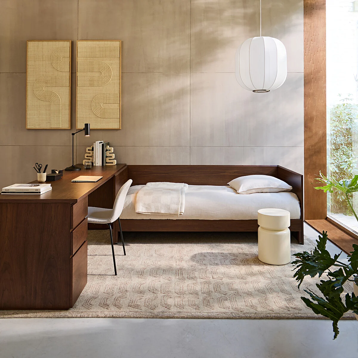 Working Walnut Veneered Pull Out Bed – image 2