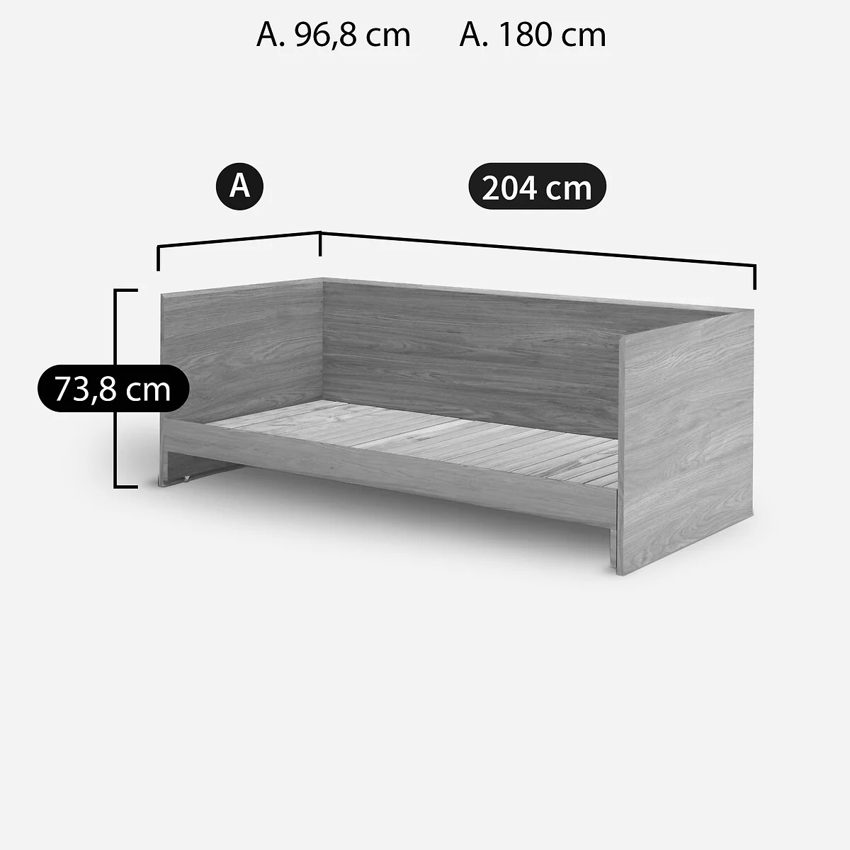 Working Walnut Veneered Pull Out Bed – image 11