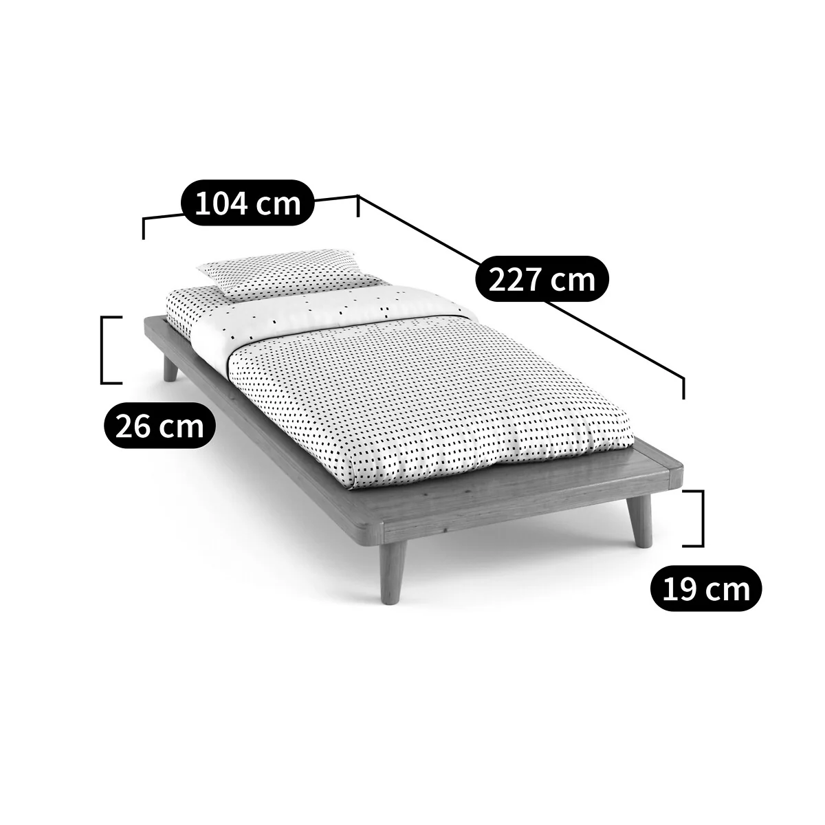 Jimi Platform Bed with Shelf & Base – image 6