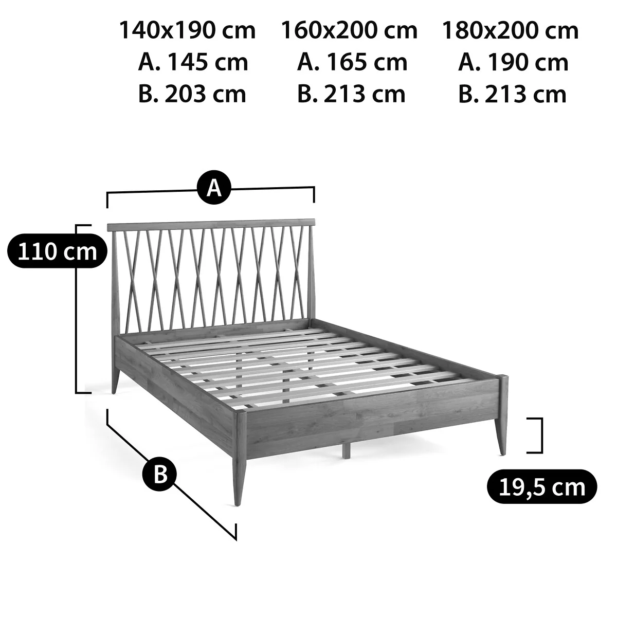 Quilda Soild Oak Bed – image 8