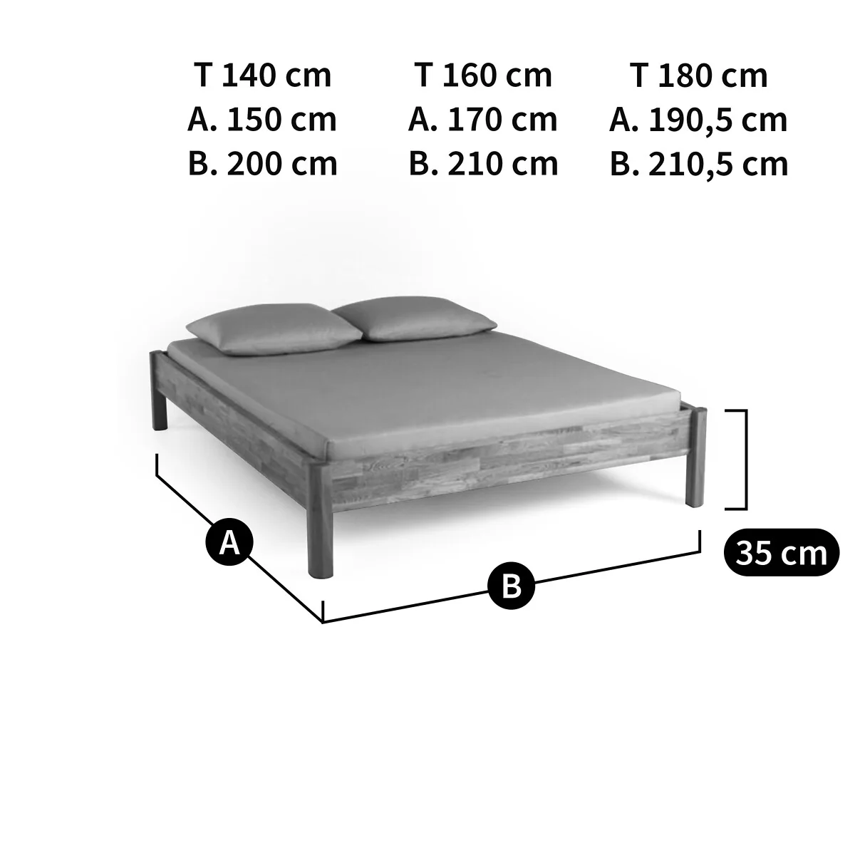 Zulda Solid Oak Bed Frame – image 7