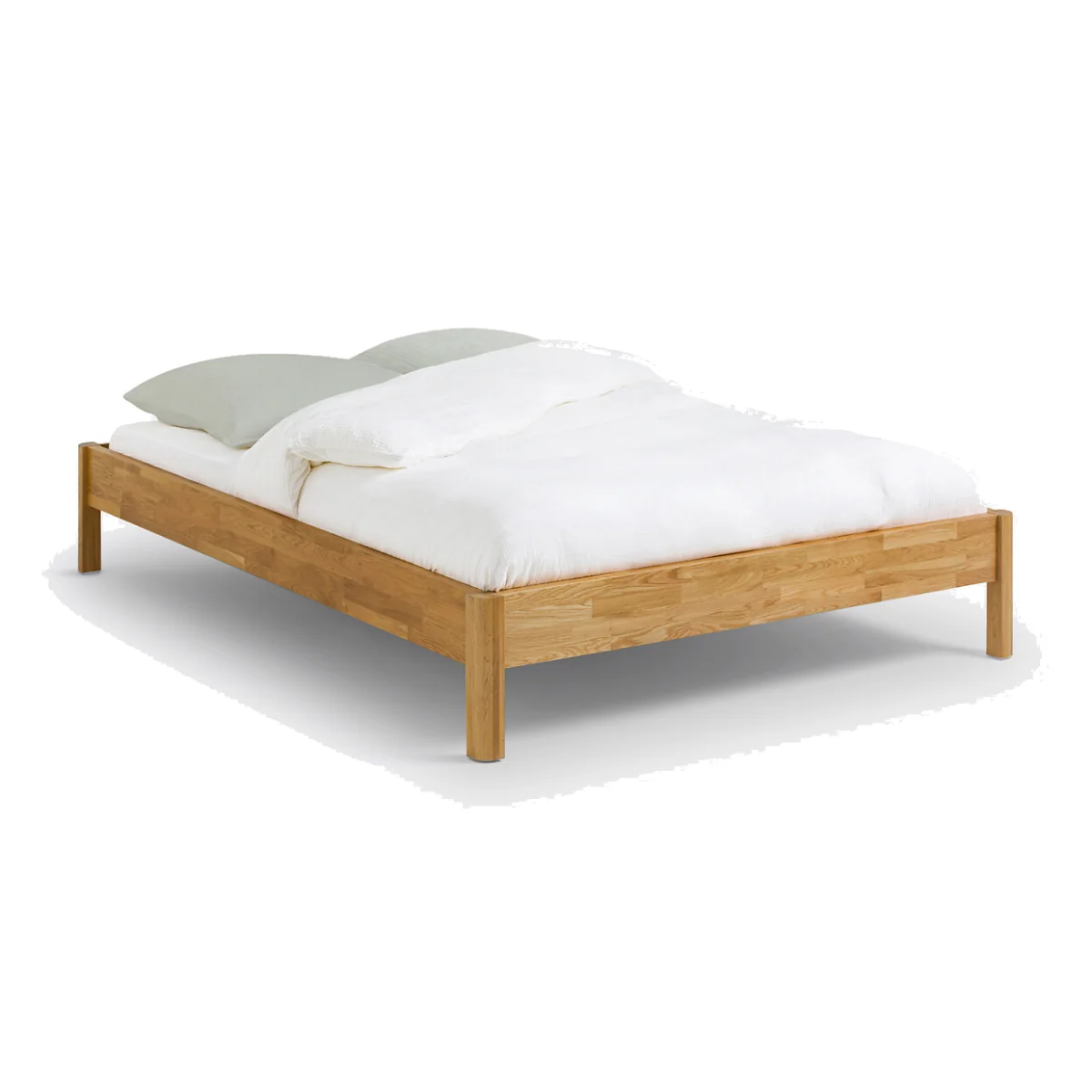 Zulda Solid Oak Bed Frame with Bed Base – image 1